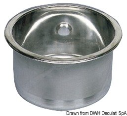 Lavello inox tondo 285 x 180 mm - 50.187.35